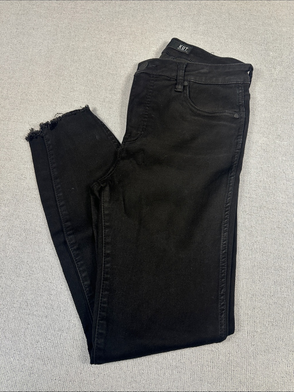 KUT FROM THE KLOTH Black Denim Jeans Donna Ankle Skinny High Rise Women's Size 4